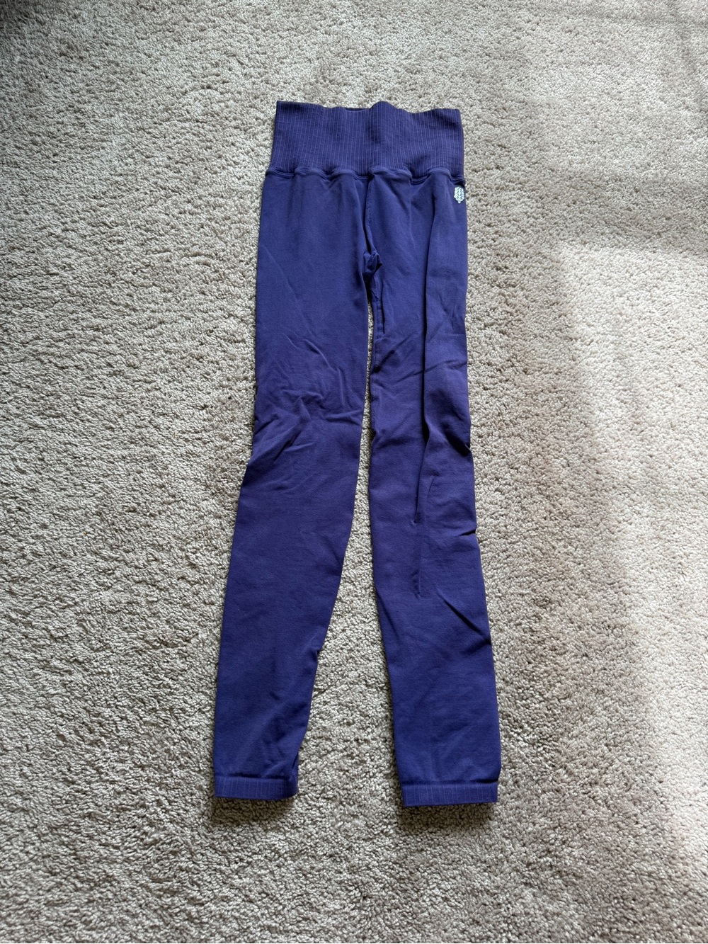 FP Movement by Free People Purple Ribbed High-Waist Leggings